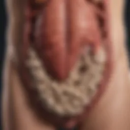 Illustration showing the gut with prebiotics