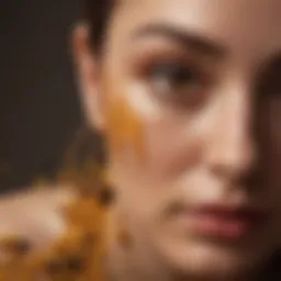 Close-up of a skincare product infused with propolis