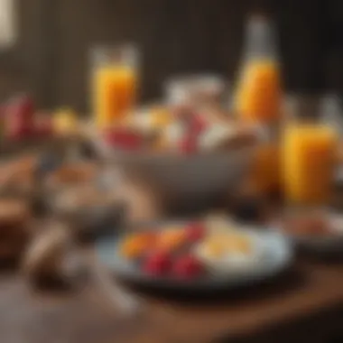 Balanced Breakfast for Optimal Energy Close-up of a balanced breakfast featuring vitamin-rich foods