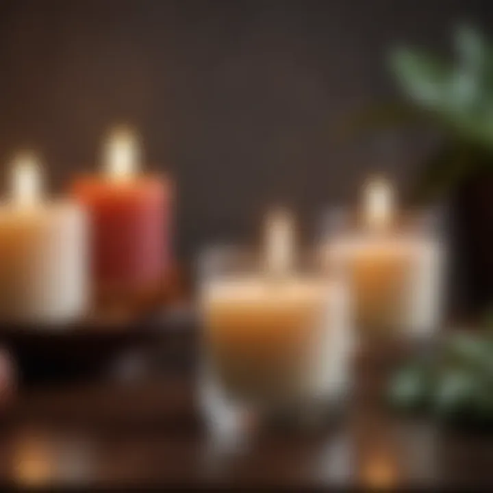 Aromatic non-smoking candle in a serene setting