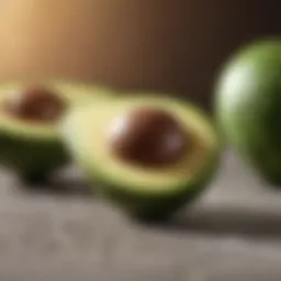 Freshly picked organic avocado