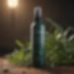 Hair texture spray bottle with botanical ingredients