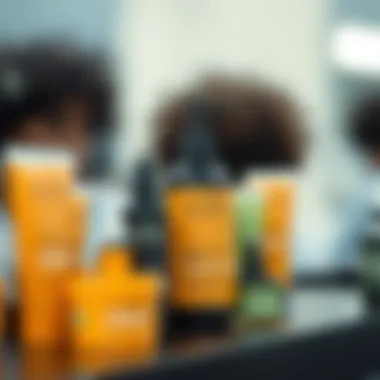 An array of hair care products specifically designed for 2B hair