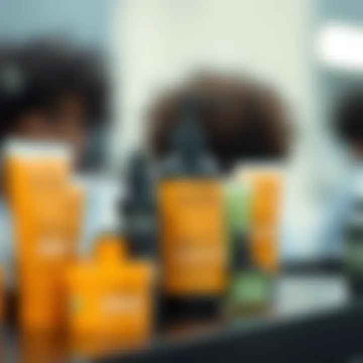 An array of hair care products specifically designed for 2B hair