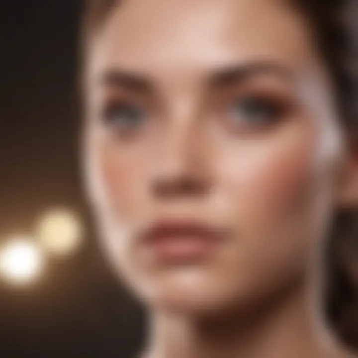 A serene environment showcasing calming skincare products
