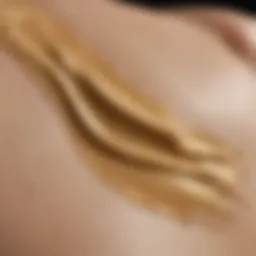 Close-up of Gold Bond Crepe Corrector on skin