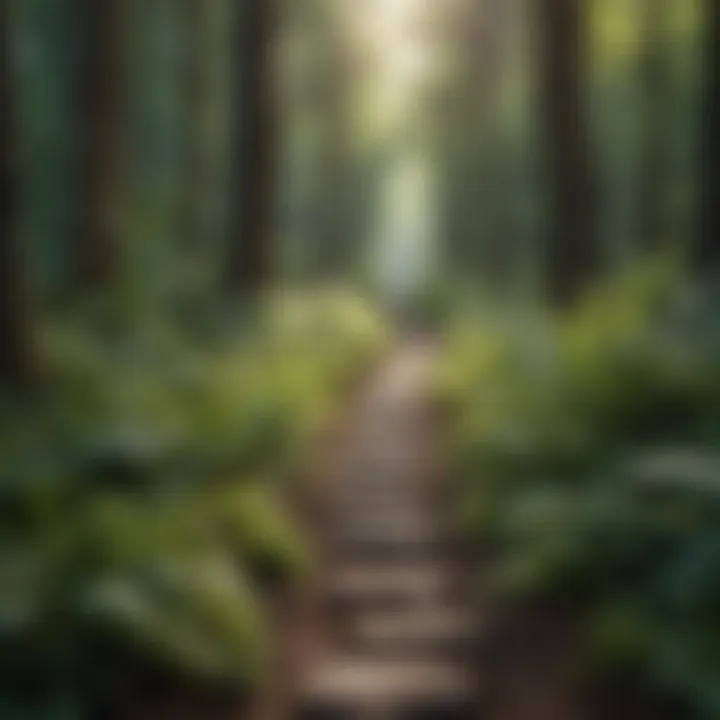 A pathway through a forest illustrating the journey of healing and growth.