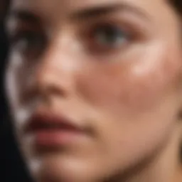 Illustration of skin layers showing post-acne hyperpigmentation development