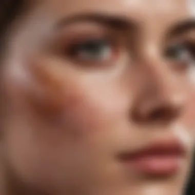 Illustration of skin layers affected by various conditions