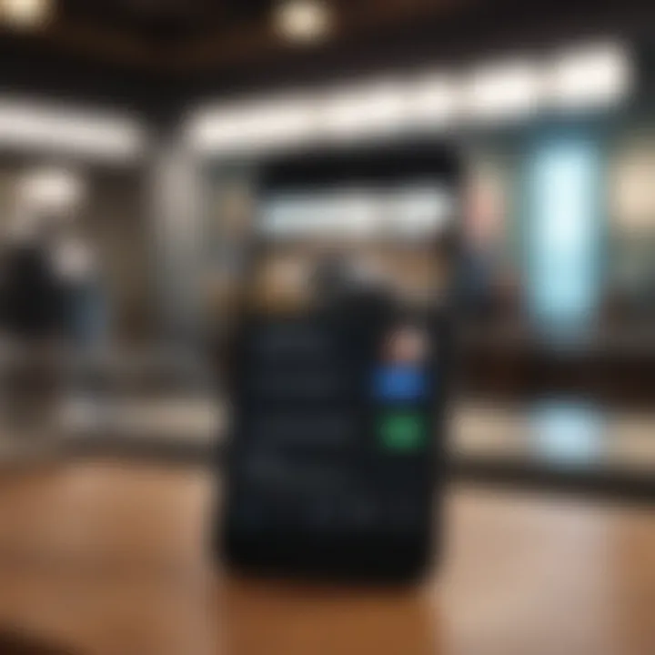 A phone displaying customer support contact information
