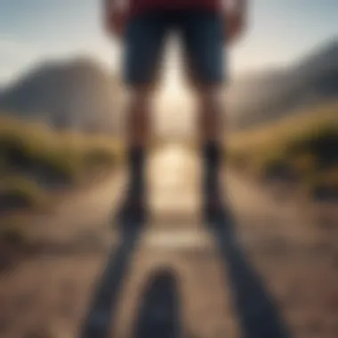 Choosing Paths in Life's Journey A person standing at a crossroads illustrating choices in life