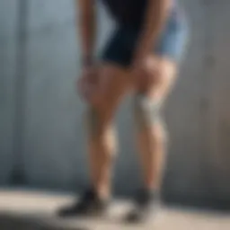 Illustration showing the impact of standing on concrete surfaces on knee joints