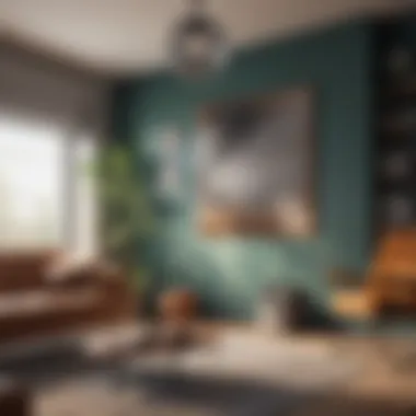 A high-efficiency air filter installed in a modern living room