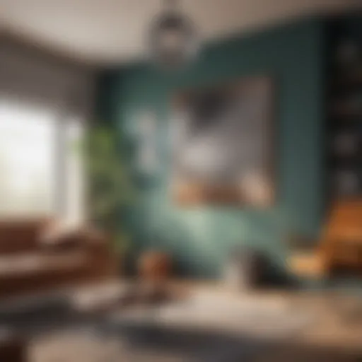 A high-efficiency air filter installed in a modern living room