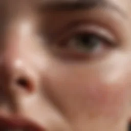Close-up of textured skin illustrating bumpy complexion