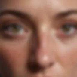 Anatomical illustration highlighting the layers of the skin around the eyes
