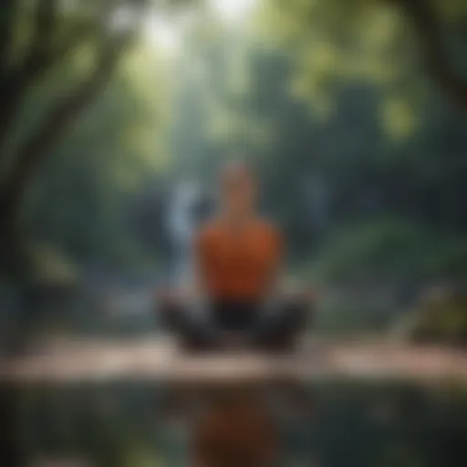 Illustration depicting a serene meditation scene