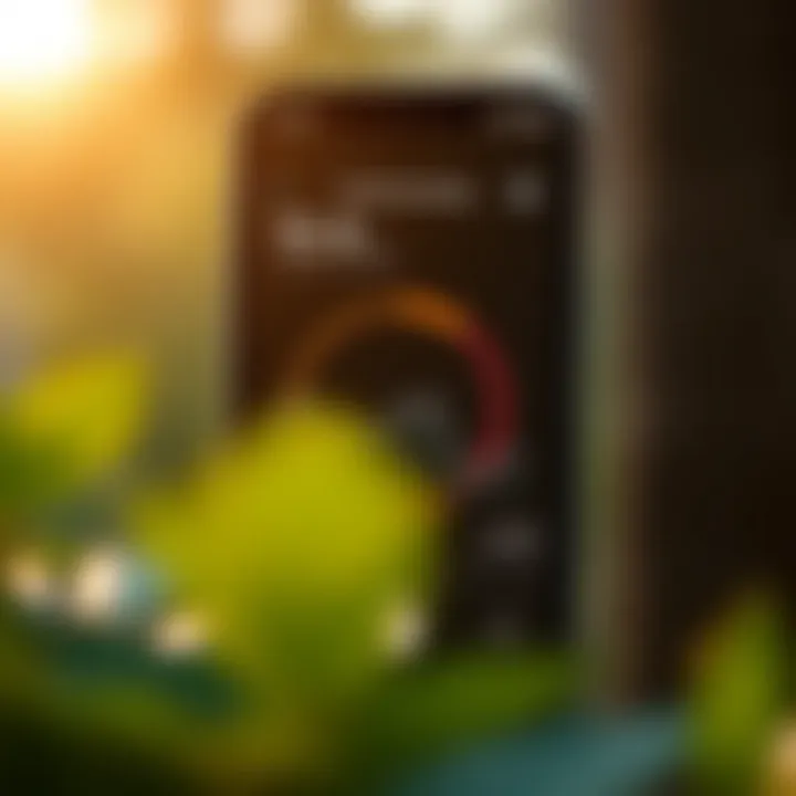 Visual representation of a period tracking app