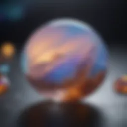 A close-up view of a stunning opal, showcasing its vibrant colors and ethereal beauty.