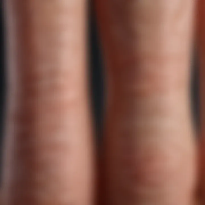 Close-up view of fingernails showing vertical ridges