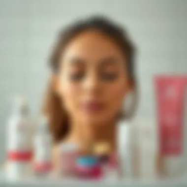 Effective Skincare Practices Visual representation of a skincare routine with various products.