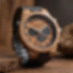 Elegant custom engraved wooden watch for first year anniversary gift