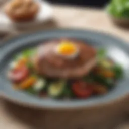 Elegant plate of gourmet ketogenic dishes