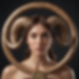 Illustration depicting Aries zodiac sign symbol