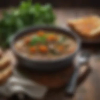 Hearty Lentil Stew with Seasonal Vegetables and Aromatic Herbs