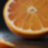 Vibrant orange citrus fruit slice