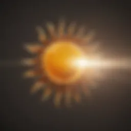 Illustration of a sun symbol representing vitamin D
