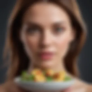 The Role of Diet in Hair Health A balanced plate of nutrient-rich foods supporting hair vitality.