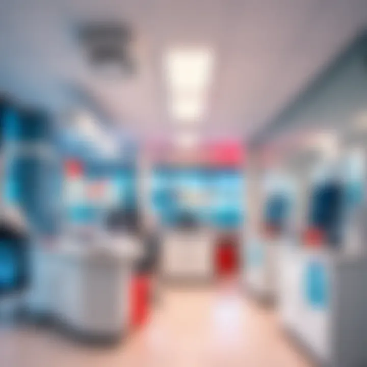 Modern laboratory setting for blood testing