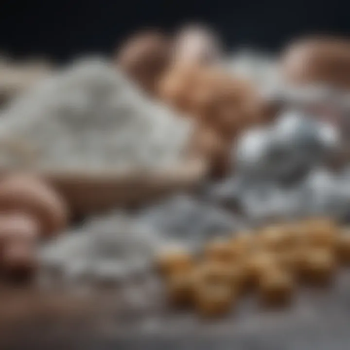 Different forms of magnesium supplements on display