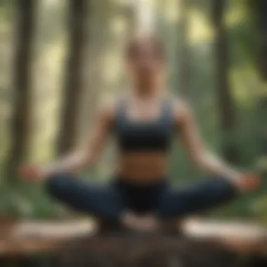 Woman practicing yoga in nature