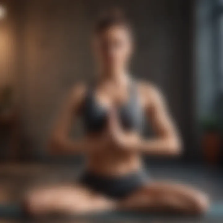 Woman practicing yoga for muscle relief