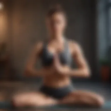 Woman engaging in yoga for muscle relief Woman practicing yoga for muscle relief