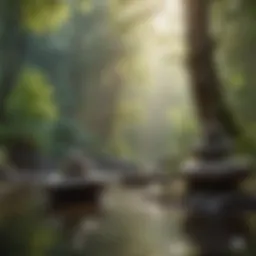 Zen-inspired nature setting