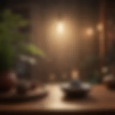 Zen Meditation for Hair Growth: A serene meditation room with soft lighting and incense