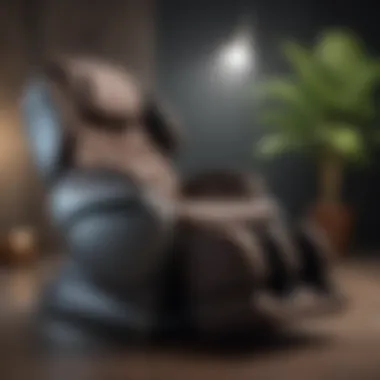 Illustration showcasing the ergonomic design of a zero gravity massage chair