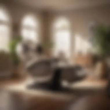 A serene home environment featuring a zero gravity massage chair