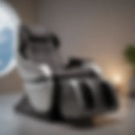 A zero gravity massage chair promoting relaxation and tranquility